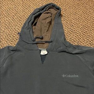 Columbia Men's Charcoal and Brown Hoodie